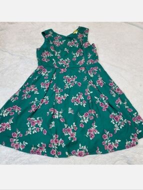 Yellow Star Green Purple‎ Floral Romantic Sleeveless Dress XL